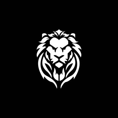 Baş aslan logosu tasarım vektörü indirmesi