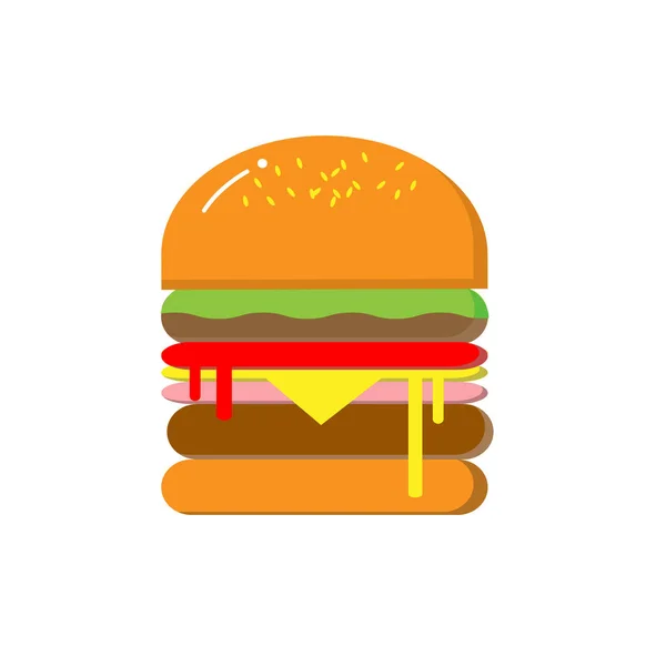 Burger Białym Tle — Zdjęcie stockowe