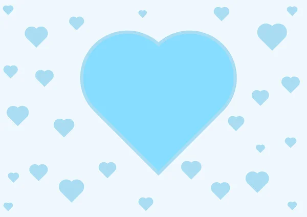 Fundo Padrão Coração Azul Pastel — Fotografia de Stock