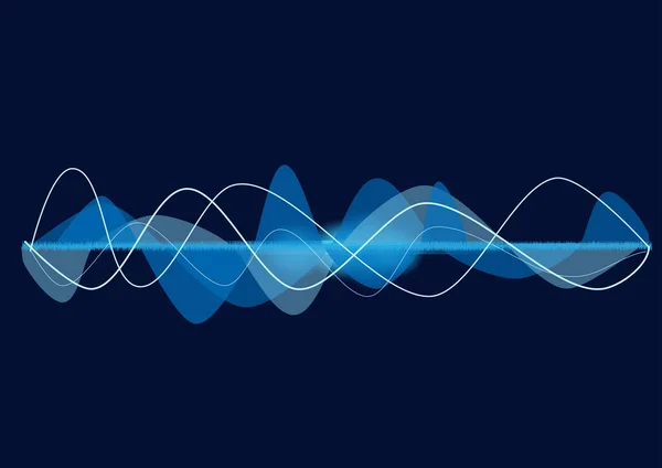 Der Abstrakte Blaue Audio Schallwellen Hintergrund — Stockvektor