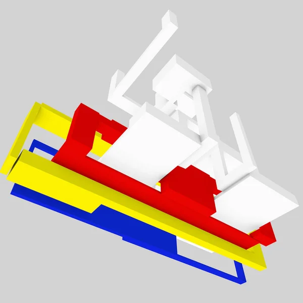 Construções Baseadas Ideias Arquitetônicas Como Padrões Modulares — Fotografia de Stock