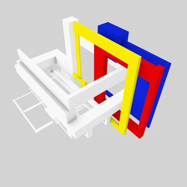 Costruzioni Basate Idee Architettoniche Come Modelli Modulari — Foto Stock