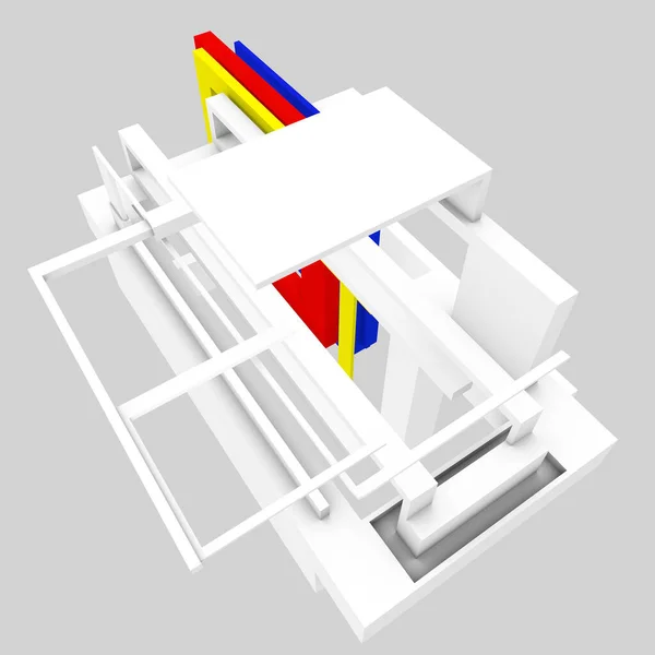 Costruzioni Basate Idee Architettoniche Come Modelli Modulari — Foto Stock