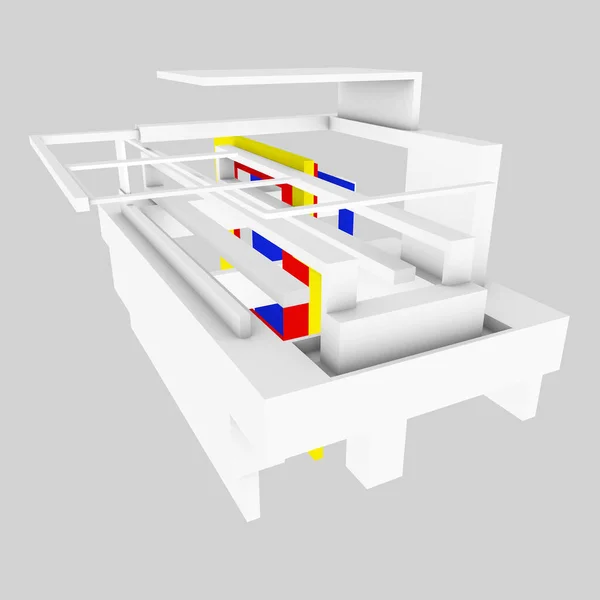 Costruzioni Basate Idee Architettoniche Come Modelli Modulari — Foto Stock