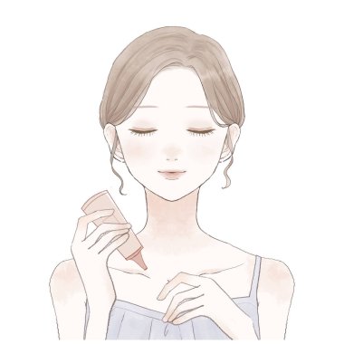 It is a young woman who is applying the hand cream.