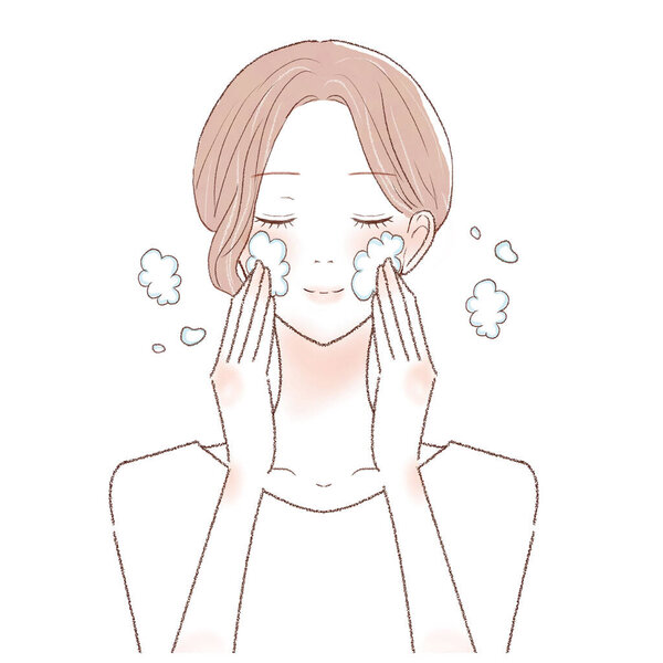 Это женщина, которая очищает и очищает лицо. ...