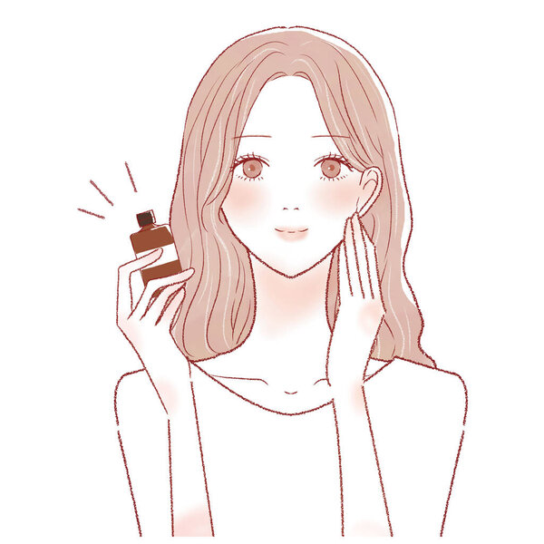 It is a woman with a supplement (the type in a bottle).