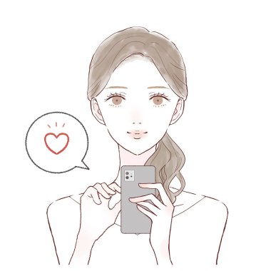 Akıllı telefondan hoşlanan bir kadın..