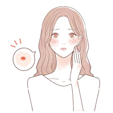 It is a woman who cares about the nikibi of the face.