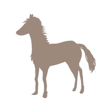 At silueti. Beyaz bir arkaplanda.