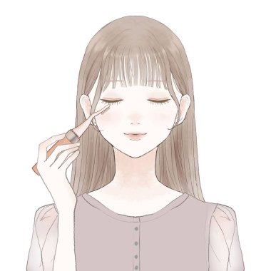 Buehler 'la kırbaçlanan kadın. Beyaz bir arkaplanda.