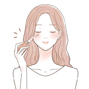 Buehler 'la kırbaçlanan kadın. Beyaz bir arkaplanda.