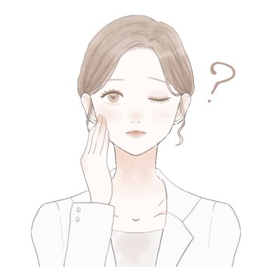 Şüpheleri olan kadın doktorlar. Beyaz bir arkaplanda.