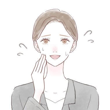 Hoş gülüşlü takım elbiseli bir kadın. Beyaz bir arkaplanda.