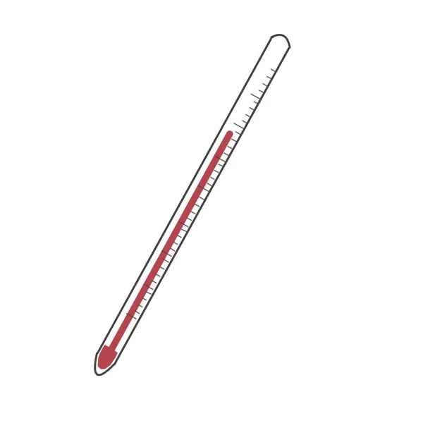 Thermomètre Simple Sur Fond Blanc — Image vectorielle