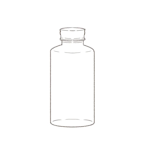 Una Botella Sobre Fondo Blanco — Vector de stock