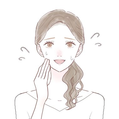 Cana yakın bir kadın. Beyaz bir arkaplanda.