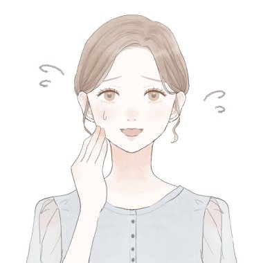 Cana yakın bir kadın. Beyaz bir arkaplanda.