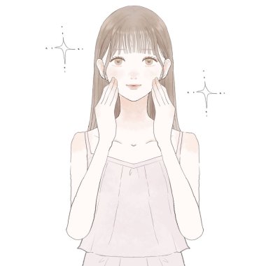 Güzel bir kadının görüntüsü. Beyaz arkaplanda.