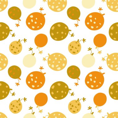 Elle çizilmiş, dikişsiz kavun deseni. Tişört, tekstil ve parmak izleri için mükemmel. Dekor ve tasarım için karalama çizimi.