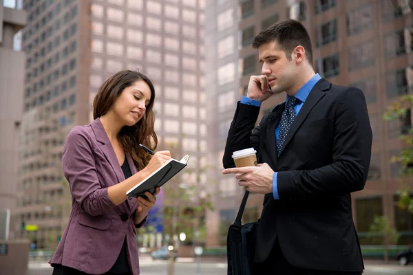 Fast paced travail emploi stressant ventes leader stock finance équipe — Photo