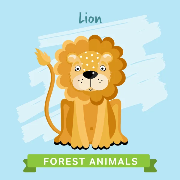 Lion Raster, forest animals. — Stock Photo, Image