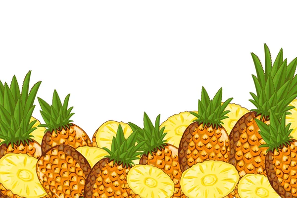 Ananas složení izolované — Stock fotografie