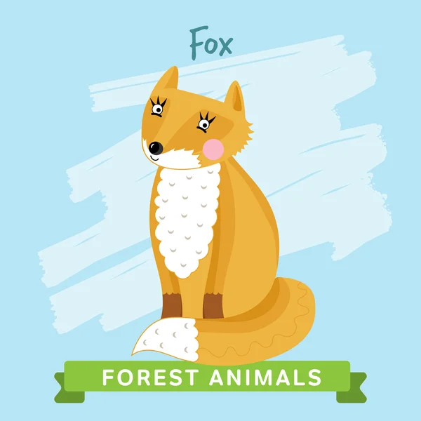 Fox Raster, forest animals. — Stock Photo, Image