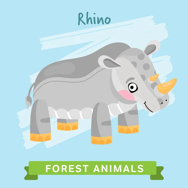 Rhino Raster, forest animals. — Stock Photo, Image