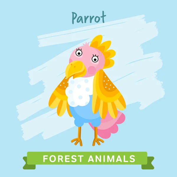 Parrot Raster, animales del bosque . — Foto de Stock