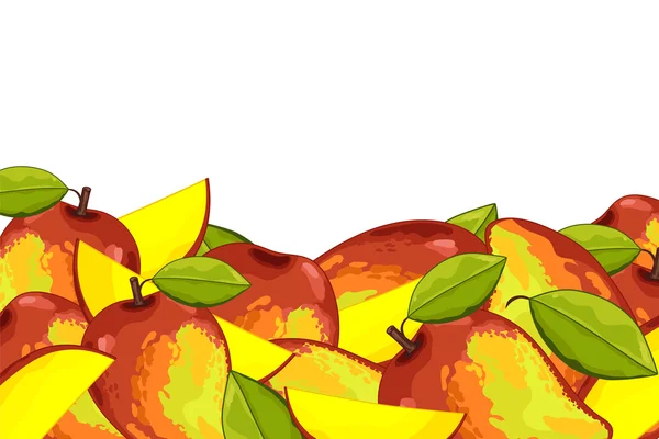 Composizione del mango Isolato — Foto Stock