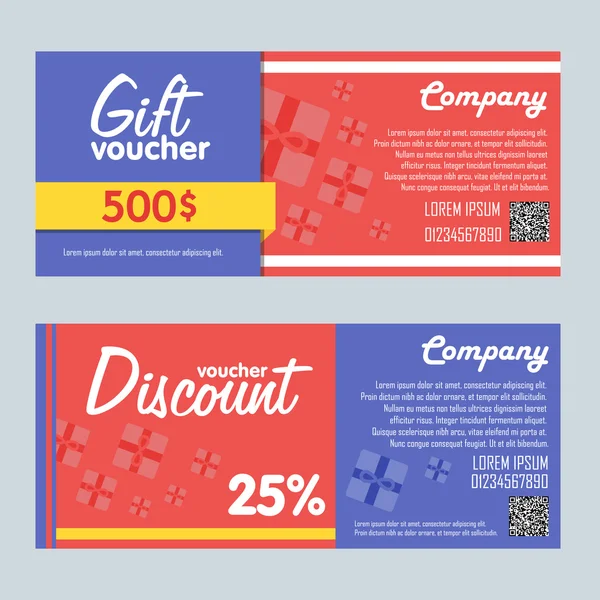 Gift voucher vector template — Stock Vector