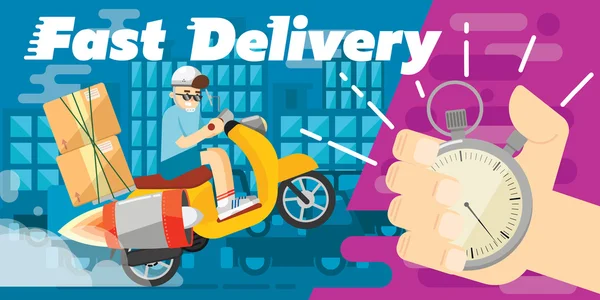 Fast delivery design, vector illustration — Stock Vector