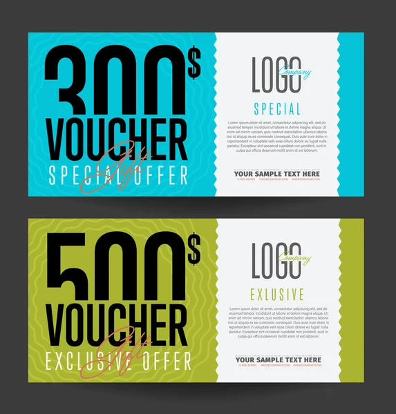 Modelo de voucher voucher presente — Vetor de Stock