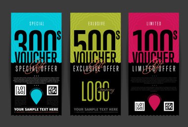 Hediye çeki vektör şablonu