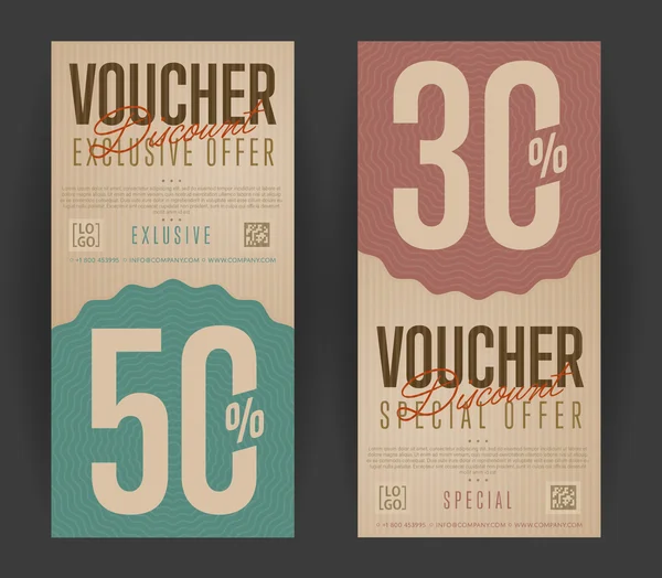 Gift voucher vector template — Stock Vector