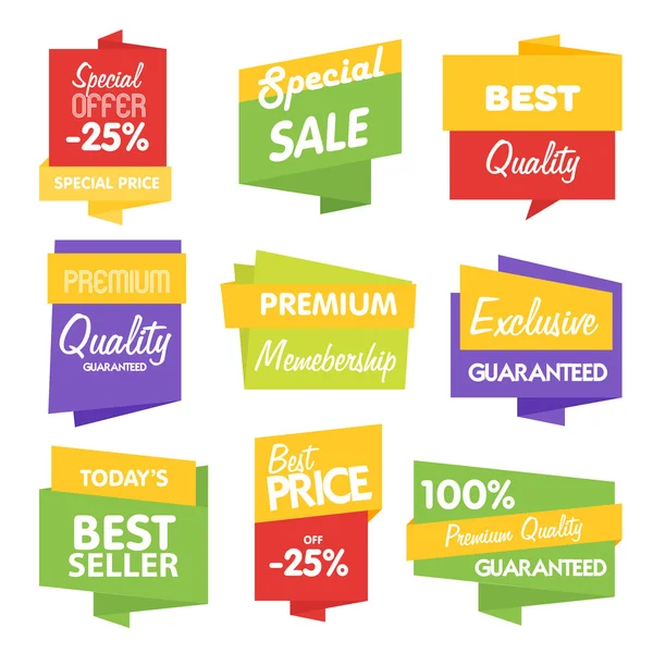 Sale sticker vector collection on white background — Stock Vector