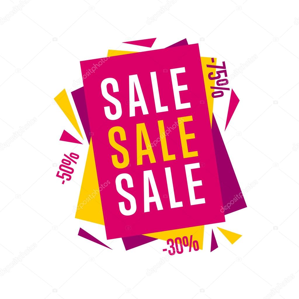 Sale tag vector isolated on white background
