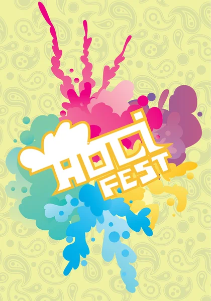 Holi festival, raster illustration — Stock Photo, Image