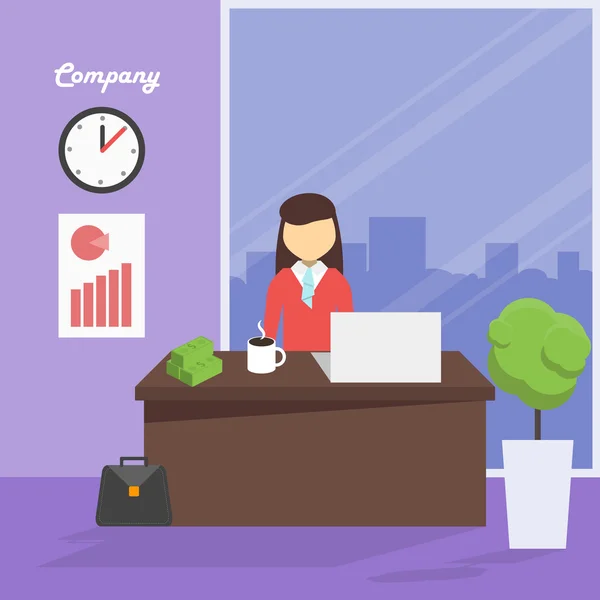 Workplace manager, vector illustration — Stockvector