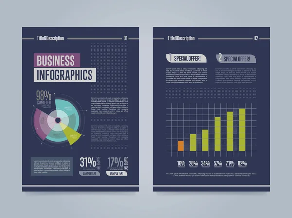 Modello di brochure aziendale — Vettoriale Stock