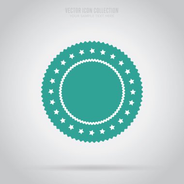 Soyut izole rozet, etiket veya etiket, vektör