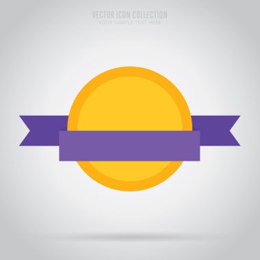 Soyut izole rozet, etiket veya etiket, vektör