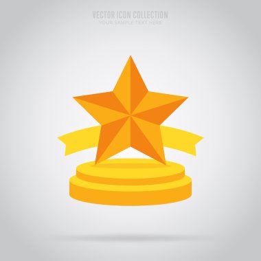 Kazanan izole rozet, etiket veya etiket, vektör