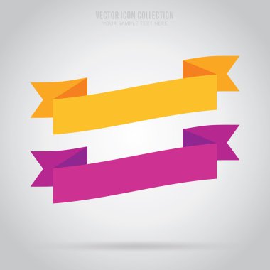 Soyut şerit etiket, izole vektör.