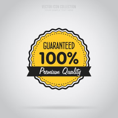 Guaranted isolated badge, label or sticker, vector clipart