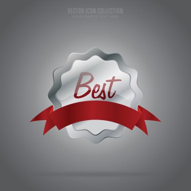 Soyut izole rozet, etiket veya etiket, vektör