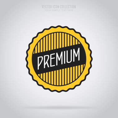 Premium Kalite izole rozet veya etiket, vektör