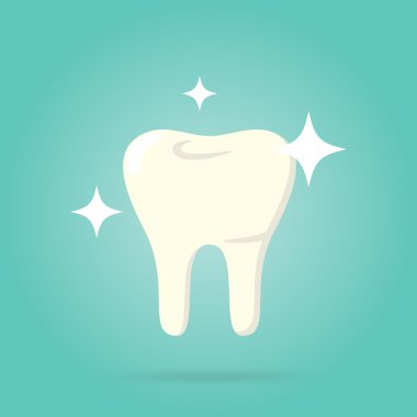 Diş izole logosu, vektör