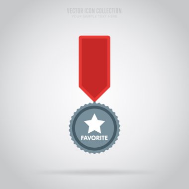 Kazanan izole madalya, etiket veya etiket, vektör